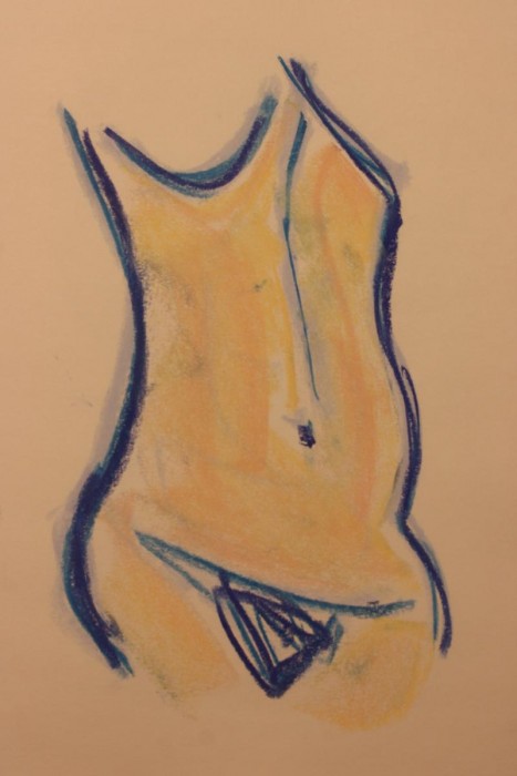 Woman Stretching, figure study by Greg Yenoli