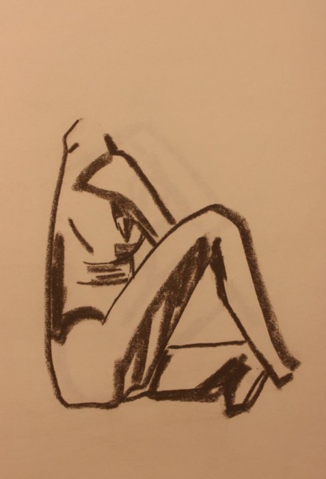 Woman Seated, figure study by Greg Yenoli