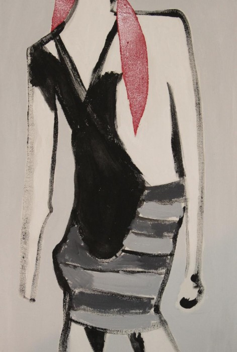 Lady #4, acrylic on canvas by Greg Yenoli